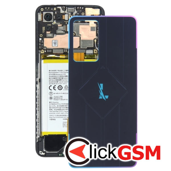 Piesa Capac Spate Colorful Black Oppo Reno7 Pro 4nwb