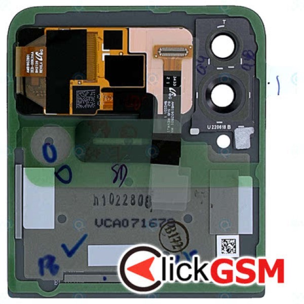 Piesa Capac Spate Cu Display Si Geam Camera Alb Samsung Galaxy Z Flip4 1nc1