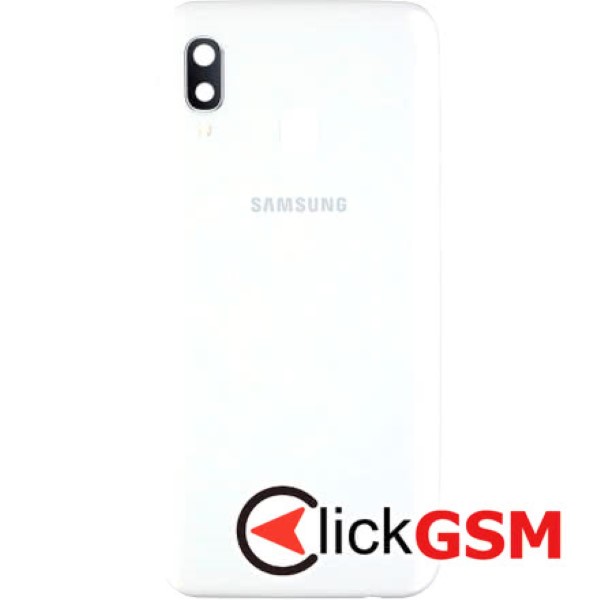 Piesa Piesa Capac Spate Cu Geam Blit Pentru Samsung Galaxy A20e Alb 1w7b