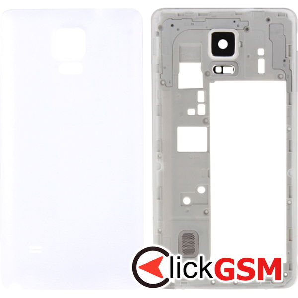 Piesa Piesa Capac Spate Cu Geam Camera Alb Samsung Galaxy Note 4 4b1i