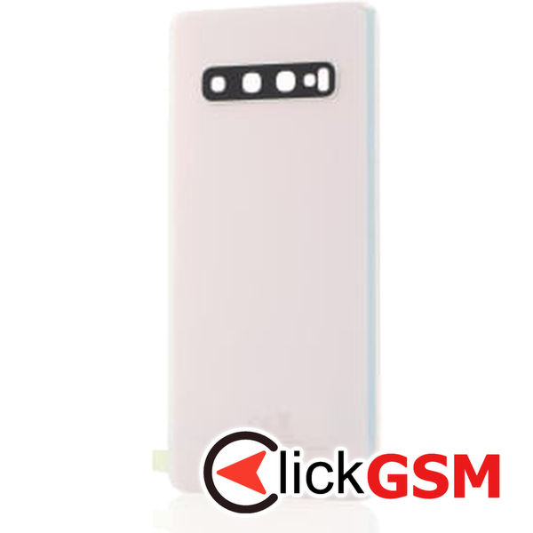Piesa Capac Spate Cu Geam Camera Alb Samsung Galaxy S10 Aq6