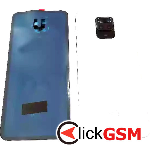 Piesa Capac Spate Cu Geam Camera Alb Xiaomi Redmi Note 9s 2zl3