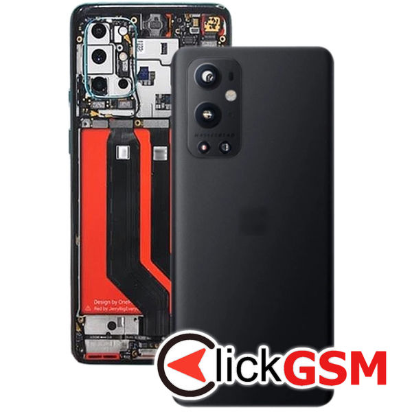 Piesa Piesa Capac Spate Cu Geam Camera Black Oneplus 9 Pro 21zf