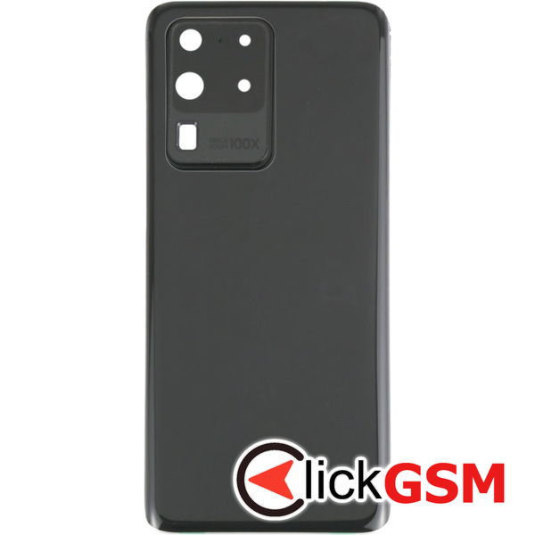 Piesa Piesa Capac Spate Cu Geam Camera Black Samsung Galaxy S20 Ultra 5g 4afx