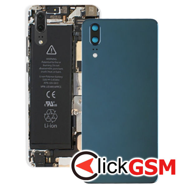 Piesa Capac Spate Cu Geam Camera Blue Huawei P20 2b2l