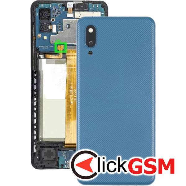 Piesa Piesa Capac Spate Cu Geam Camera Blue Samsung Galaxy A02 4b21