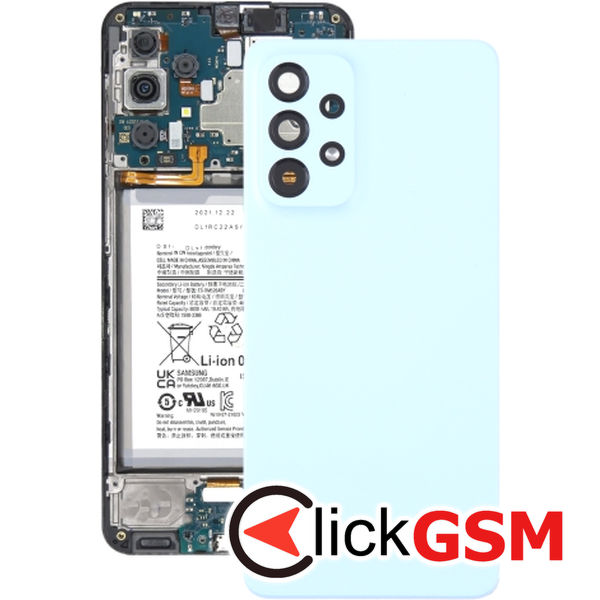 Piesa Piesa Capac Spate Cu Geam Camera Blue Samsung Galaxy A33 5g 4b0y