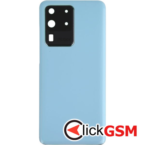 Piesa Piesa Capac Spate Cu Geam Camera Blue Samsung Galaxy S20 Ultra 5g 4aii