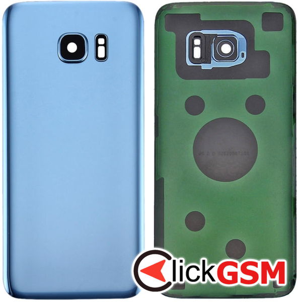 Piesa Piesa Capac Spate Cu Geam Camera Blue Samsung Galaxy S7 Edge 4ajt