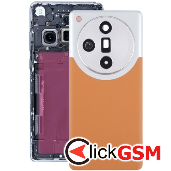 Piesa Piesa Capac Spate Cu Geam Camera Brown Oppo Find X7 Ultra 4hgf