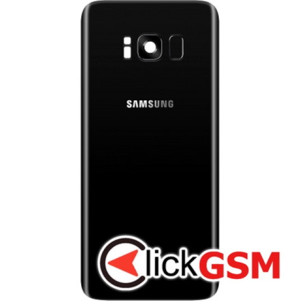 Piesa Capac Spate Cu Geam Camera Buton Amprenta Pentru Samsung Galaxy S8 Negru Czg