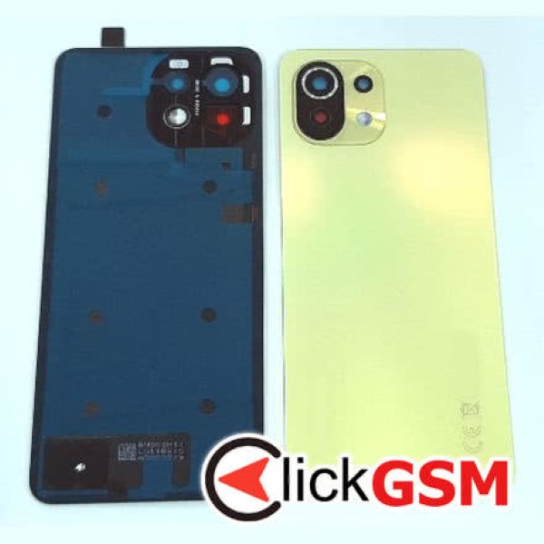 Piesa Capac Spate Cu Geam Camera Galben Xiaomi Mi 11 Lite 37ux