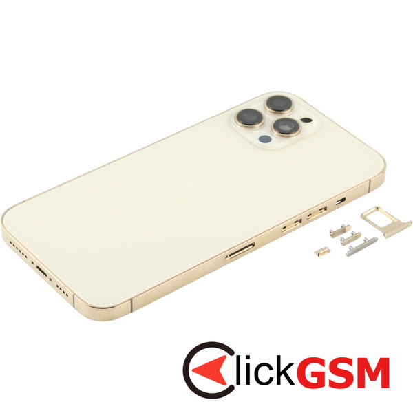 Piesa Capac Spate Cu Geam Camera Gold Apple Iphone 12 Pro Max 4gty