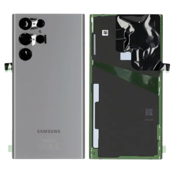 Capac Spate cu Geam Camera Gri Samsung Galaxy S22 Ultra · Capac Baterie Samsung S908 Galaxy S22 Ultra 5G Graphite (Gri Grafit) (Service Pack)