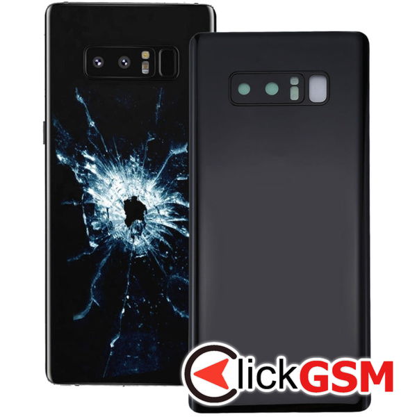 Piesa Piesa Capac Spate Cu Geam Camera Negru Samsung Galaxy Note8 4aq8