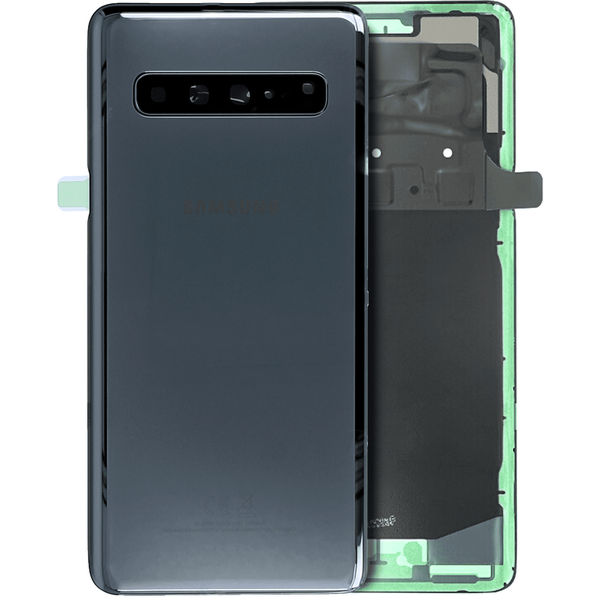 Samsung Galaxy S10 5G · Back Cover Glass With Camera Lens For Samsung Galaxy S10 5G (Service Pack) (Prism Black)