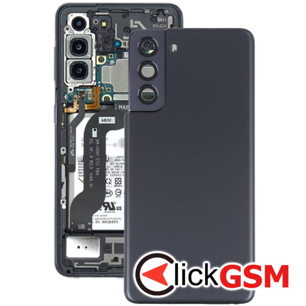 Piesa Capac Spate Cu Geam Camera Negru Samsung Galaxy S21 5g 4aum