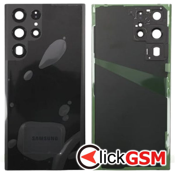 Piesa Capac Spate Cu Geam Camera Negru Samsung Galaxy S22 Ultra 2y4d