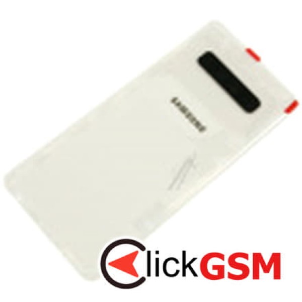 Piesa Capac Spate Cu Geam Camera Pentru Samsung Galaxy S10+ Alb 675