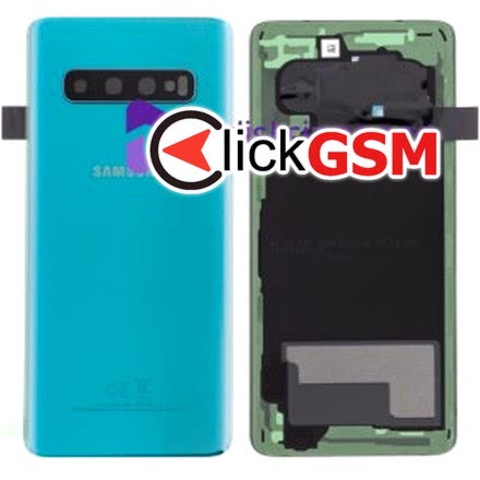 Piesa Piesa Capac Spate Cu Geam Camera Pentru Samsung Galaxy S10 Verde V8t