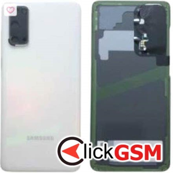 Piesa Piesa Capac Spate Cu Geam Camera Pentru Samsung Galaxy S20 Alb Pup
