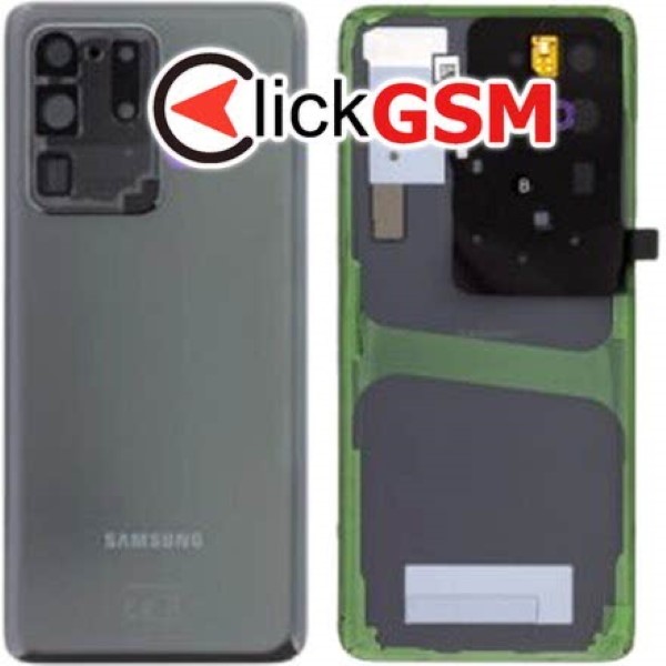Piesa Piesa Capac Spate Cu Geam Camera Pentru Samsung Galaxy S20 Ultra 5g Gri Xih