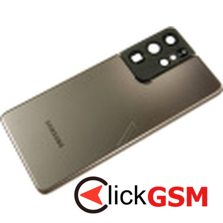 Capac Spate cu Geam Camera Maro Samsung Galaxy S21 Ultra 5G inv
