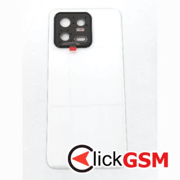 Piesa Capac Spate Cu Geam Camera Pentru Xiaomi 13 Alb 383c