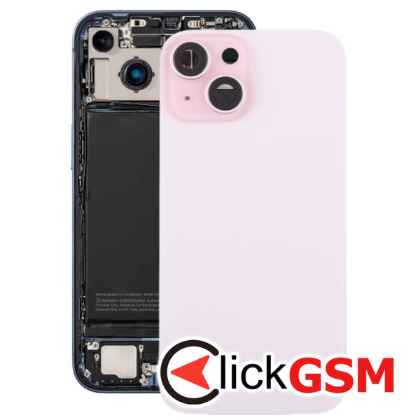 Piesa Piesa Capac Spate Cu Geam Camera Pink Apple Iphone 15 Plus 2e83