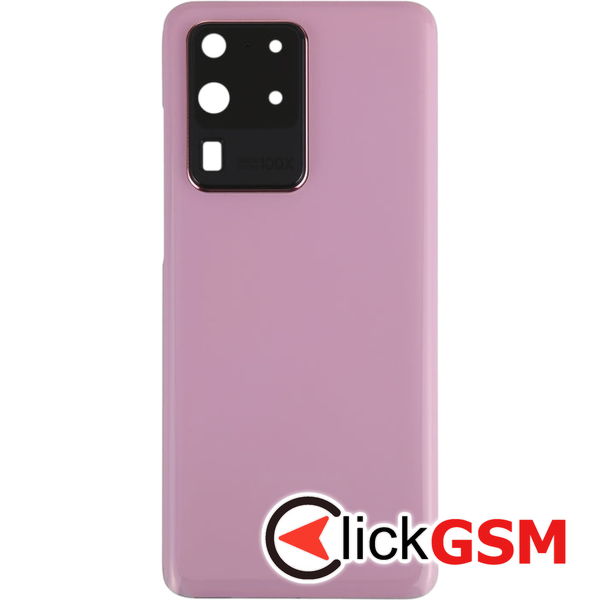 Piesa Piesa Capac Spate Cu Geam Camera Pink Samsung Galaxy S20 Ultra 5g 4aih