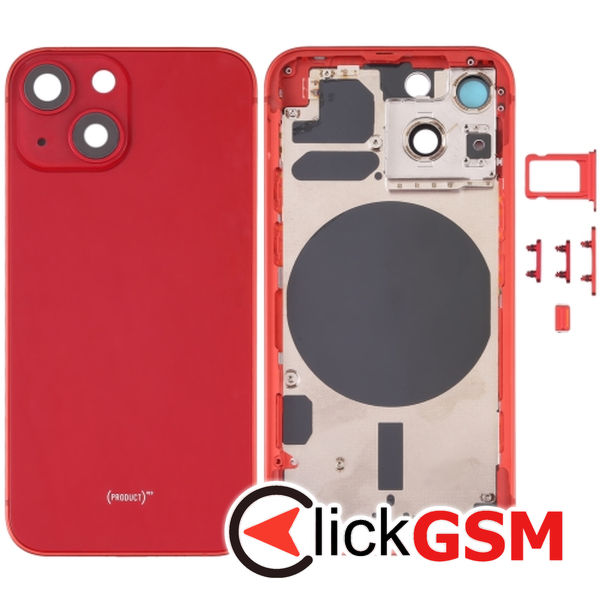 Piesa Capac Spate Cu Geam Camera Red Apple Iphone 13 Mini 4gjd