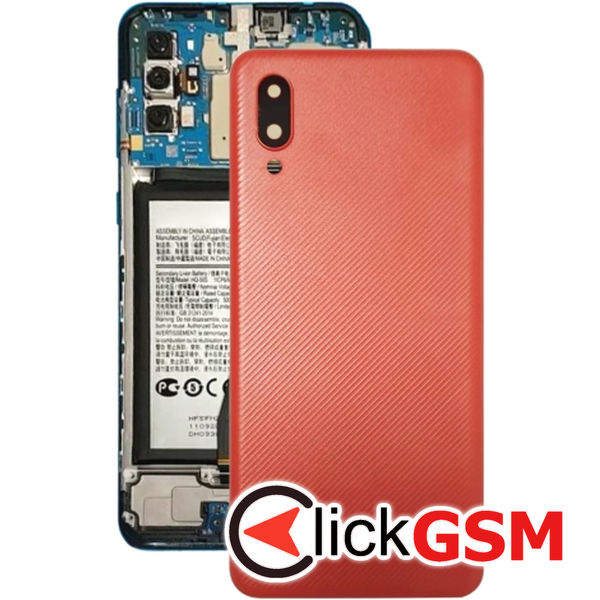 Piesa Piesa Capac Spate Cu Geam Camera Red Samsung Galaxy A02 4b4n