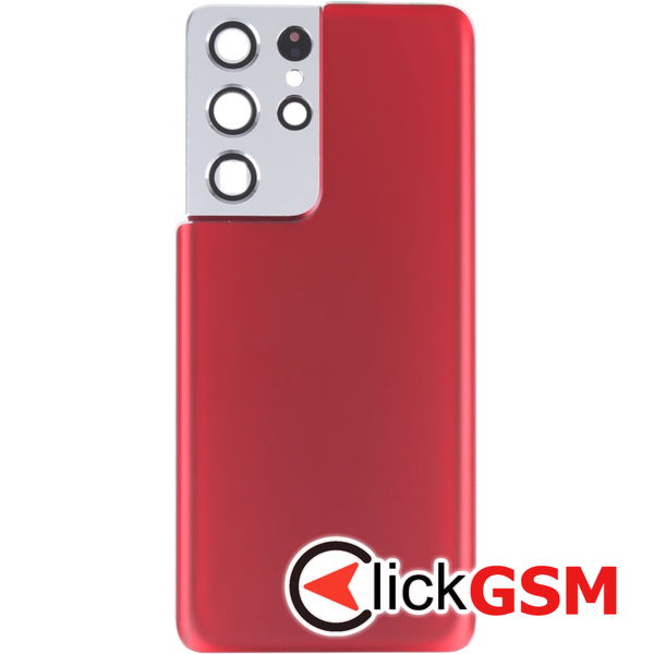 Piesa Piesa Capac Spate Cu Geam Camera Red Samsung Galaxy S21 Ultra 5g 4agu