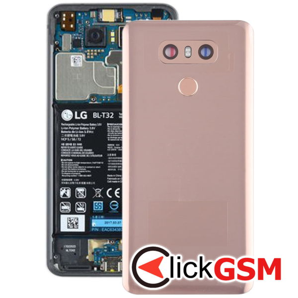 Piesa Capac Spate Cu Geam Camera Si Buton Amprenta Gold Lg G6 26j9