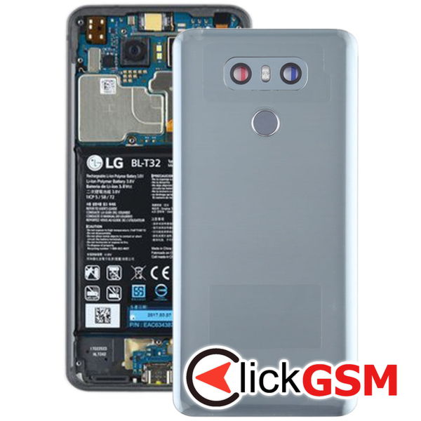 Piesa Capac Spate Cu Geam Camera Si Buton Amprenta Grey Lg G6 26j8