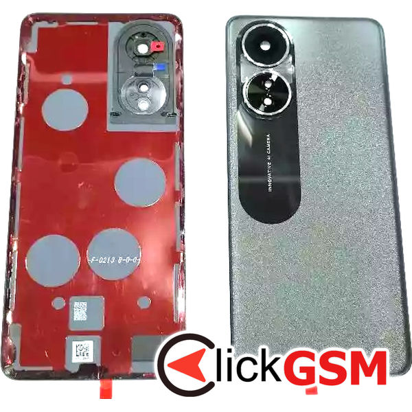 Piesa Capac Spate Cu Geam Camera Si Buton Amprenta Negru Oppo A58 4g Hc4