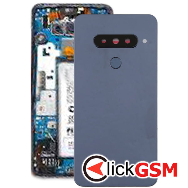 Piesa Capac Spate Cu Geam Camera Si Buton Amprenta Silver Lg G8s Thinq 2zyy