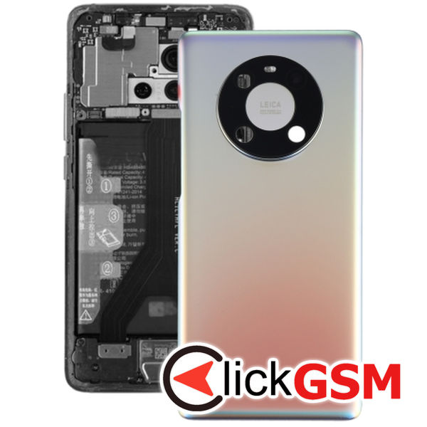 Piesa Capac Spate Cu Geam Camera Silver Huawei Mate 40 Pro 24pe