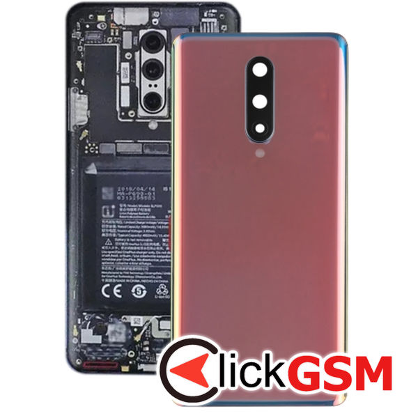 Piesa Capac Spate Cu Geam Camera Silver Oneplus 8 21ua