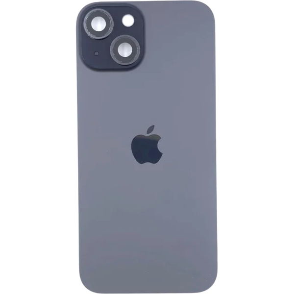 Capac Spate cu Geam Camera Swap Negru Apple iPhone 15 · Capac spate iPhone 15, Negru (Black Titanium) - Grade A (Original (provine din dezmembrari)) - include blit si incarcare wireless