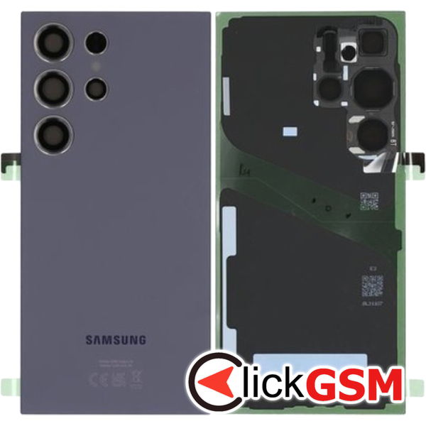 Piesa Capac Spate Cu Geam Camera Violet Mat Samsung Galaxy S24 Ultra 2uu