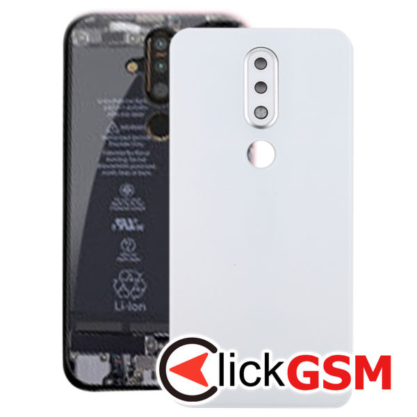 Piesa Capac Spate Cu Geam Camera White Nokia X6 49k9