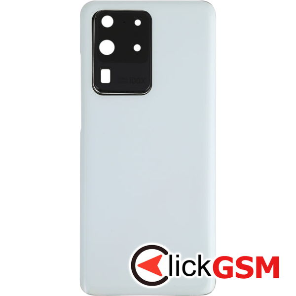 Piesa Piesa Capac Spate Cu Geam Camera White Samsung Galaxy S20 Ultra 5g 4aij