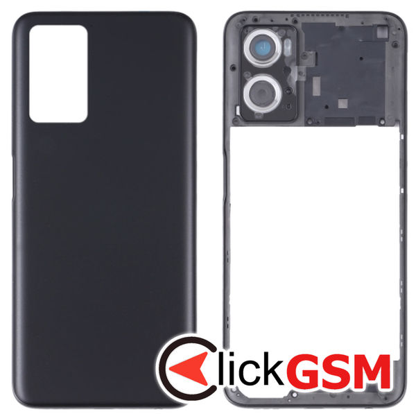 Piesa Piesa Capac Spate Cu Mijloc Black Oppo A36 2zw0