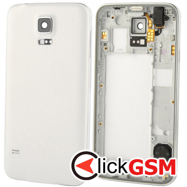 Piesa Piesa Capac Spate Cu Rama Display White Samsung Galaxy S5 4aku