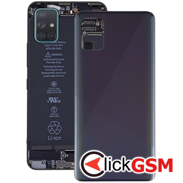 Piesa Piesa Capac Spate Negru Samsung Galaxy A51 4aws