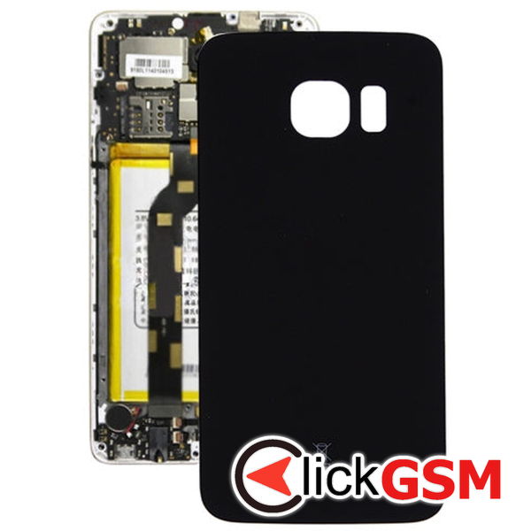 Piesa Piesa Capac Spate Negru Samsung Galaxy S6 Edge 4b1f