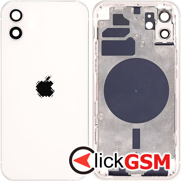 Piesa Piesa Carcasa Cu Capac Spate Alb Apple Iphone 12 401r