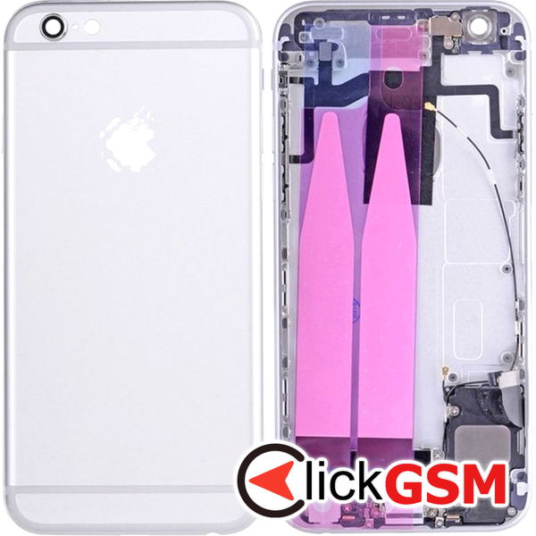 Piesa Carcasa Cu Capac Spate Argintiu Apple Iphone 6s 45y6