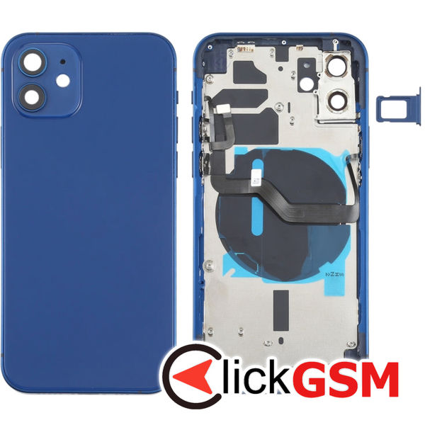 Piesa Carcasa Cu Capac Spate Blue Apple Iphone 12 4gp9